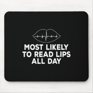 Mousepad É mais provável ler lábios surdos ASL Perda de aud