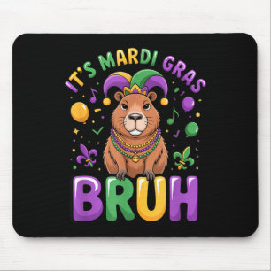 Mousepad É Mardi Gras Bruh Capivara Festa de Carnaval Diver