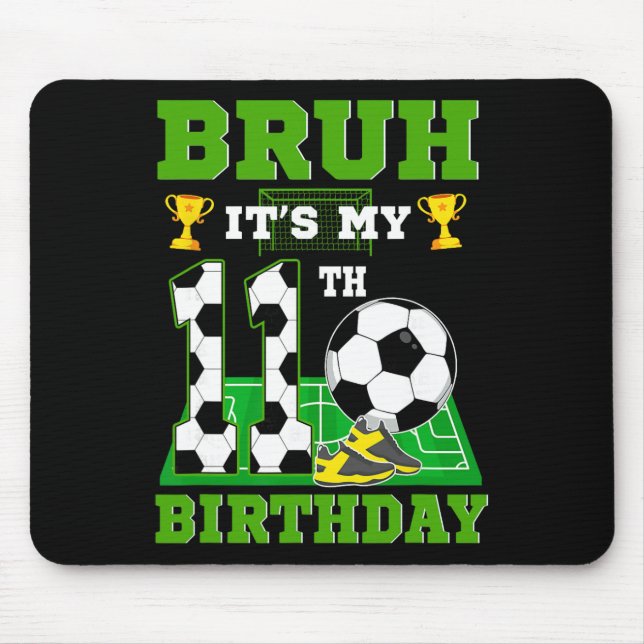 Mousepad É meu 11º aniversário, festa temática de futebol m (Frente)