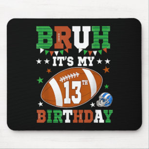 Mousepad É Meu 13º Aniversário 13 Anos de Idade Futebol Pl