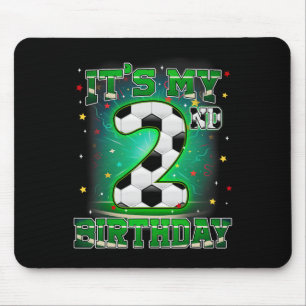 Mousepad É Meu 2º Aniversário Futebol Masculino 2 Anos De I