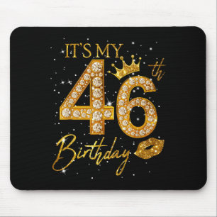 Mousepad É Meu 46º Aniversário Coroa 46 Anos de Idade 46º N
