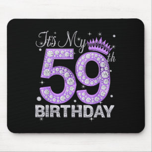 Mousepad É Meu 59º Aniversário Rainha Mulheres 59 Anos Diam