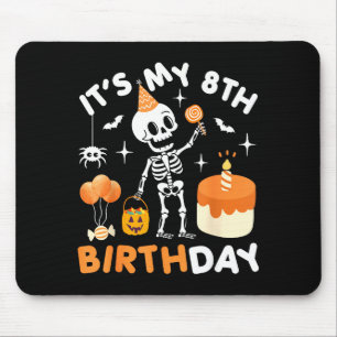 Mousepad É Meu 8º Aniversário-Esqueleto Divertido de Hallow