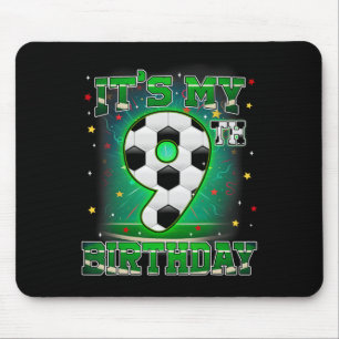 Mousepad É Meu 9º Aniversário Futebol Masculino 9 Anos De I