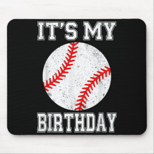 Mousepad É Meu Aniversário Beisebol Estilo Vintage