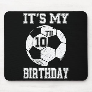 Mousepad É Meu Aniversário De 10 Anos Design De Futebol Par