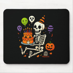 Mousepad É Meu Aniversário Esqueleto Feliz Festa de Hallowe