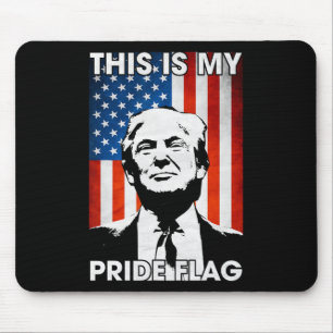Mousepad É minha bandeira do Orgulho Trump American Flag 4