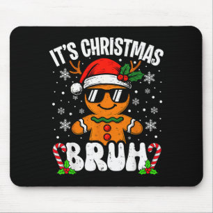 Mousepad É Natal Bruh Meme Engraçado Biscoito de Natal