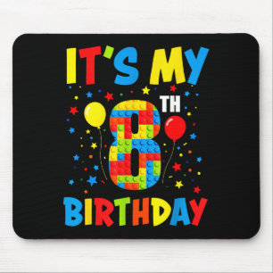 Mousepad É o 8º aniversário de 8 anos de blocos de construç