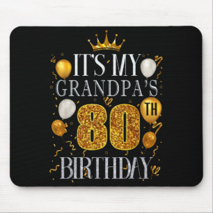 Mousepad É o 80º Aniversário do Meu Avô Feliz Aniversário 8