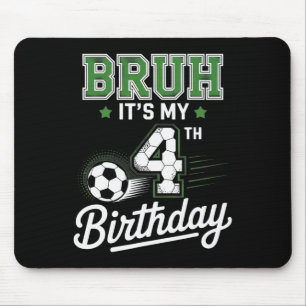 Mousepad É o meu 4º aniversário de futebol infantil, festa