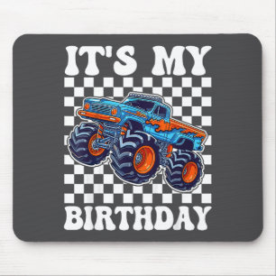 Mousepad É o Meu Aniversário Menino Caminhão Monstro Festa