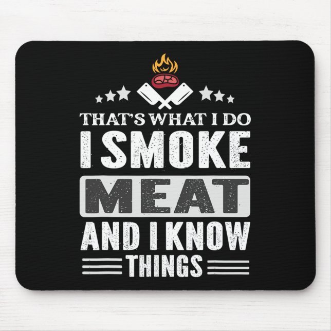 Mousepad É o que eu faço defumar carne Churrasco Defumador  (Frente)