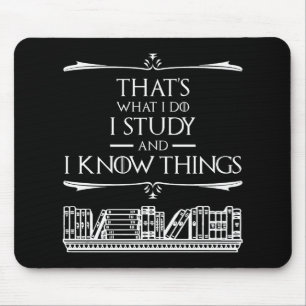 Mousepad É o que faço, estudo e sei coisas