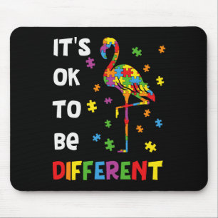 Mousepad É Ok Ser Diferente Flamingo Conscientização do Aut
