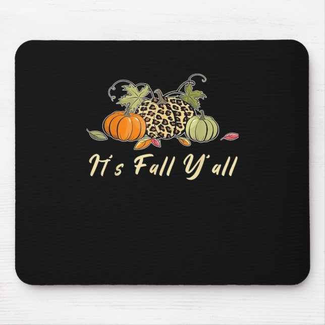 Mousepad É Outono Pessoal Feliz Outono Leopardo (Frente)