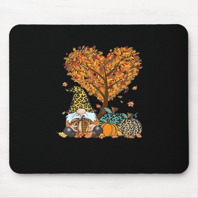 Mousepad É outono Todos Os Gnomos Cudos Pumpkin Autumn Tree (Frente)