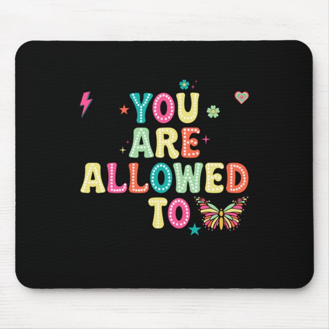 Mousepad É Permitido Utilizar O adesivo Da Saúde Mental (Frente)