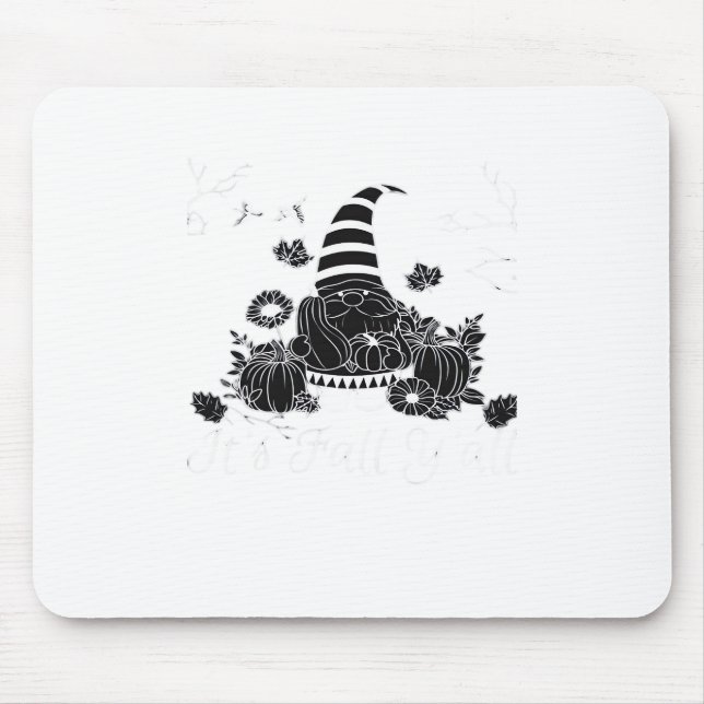 Mousepad É "Pumpkin Gnomo Autumn Tree Hello Fa" (Frente)