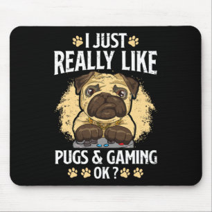 Mousepad É Realmente Como Pugs E Jogos Ok, Video Game Lov