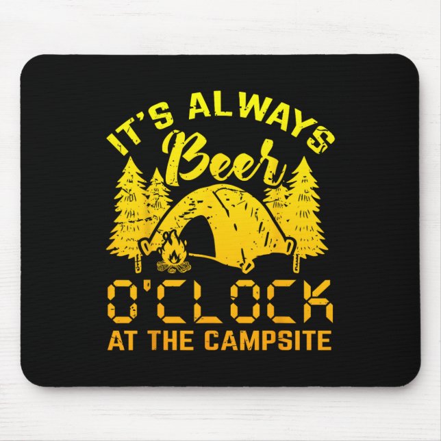 Mousepad É Sempre Cerveja O Relógio Engraçado Presente (Frente)