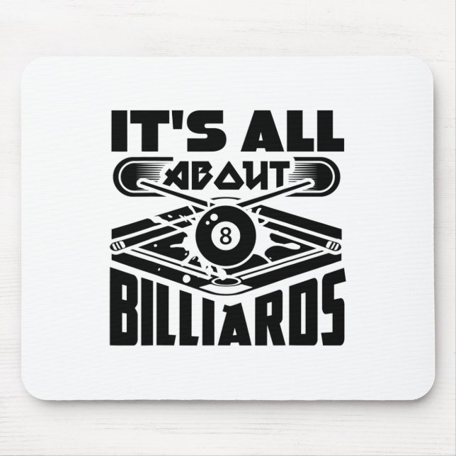 Mousepad É tudo sobre Billiard Piscina Billiard Player Dive (Frente)