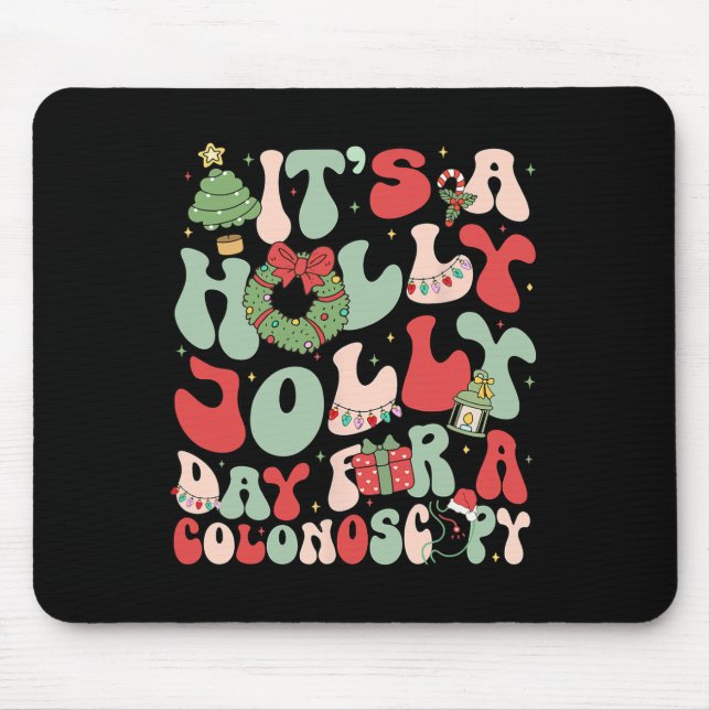 Mousepad É um dia de Natal de Holly para um Natal de Colono (Frente)
