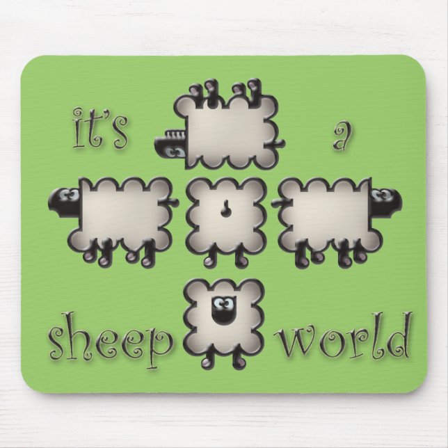 Mousepad É um mundo de ovelhas (Frente)
