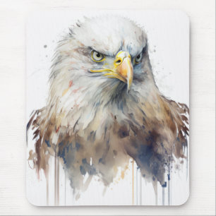 Mousepad Eagle Bird Retrato Animal Pintando Vida Selvagem