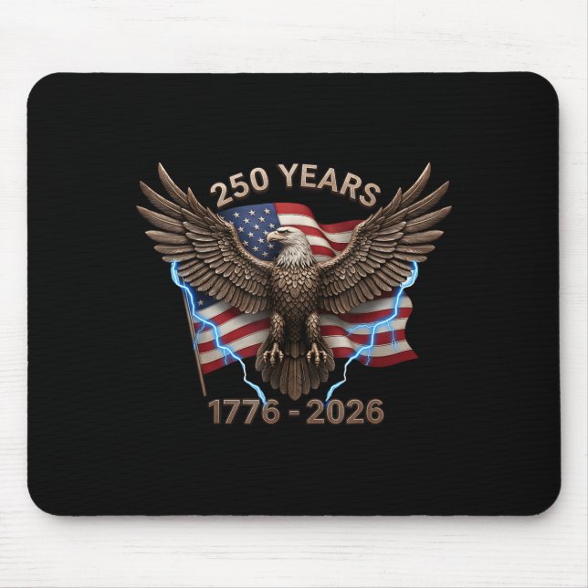 Mousepad Eagle Flag 250 Years 1776-2026 250th Birthday  (Frente)