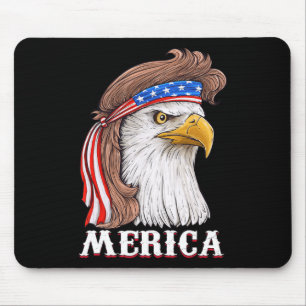 Mousepad Eagle Mullet 4 de julho EUA Flag Merica