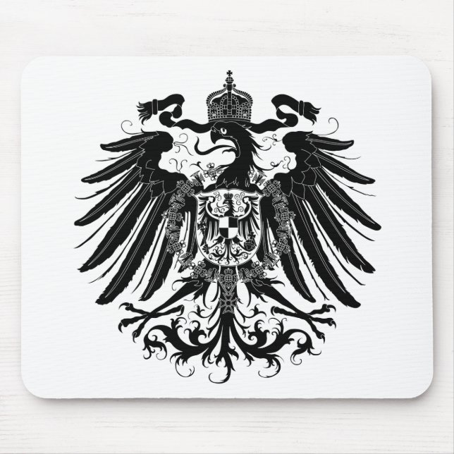 Mousepad Eagle prussiano preto (Frente)