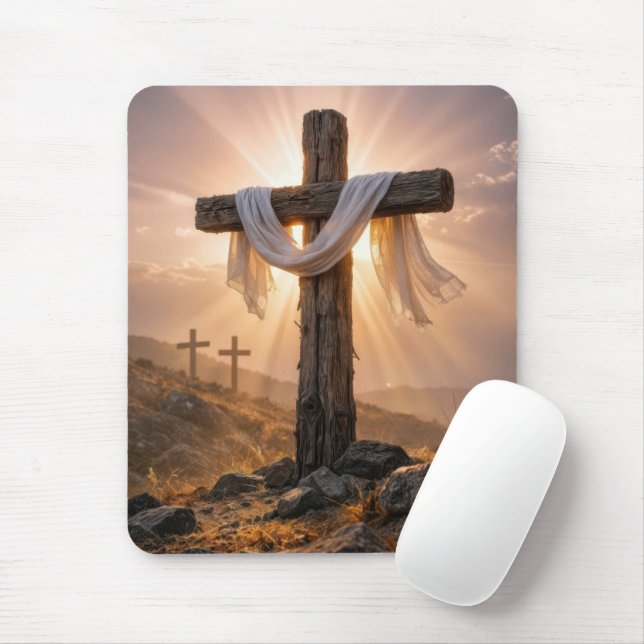 Mousepad Easter Crosses On a Hill (Com mouse)