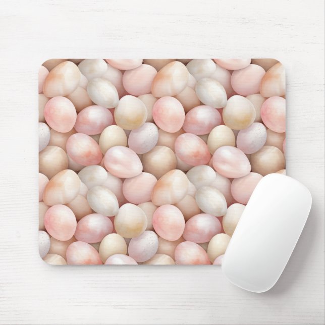 Mousepad Easter Peach Pink Eggs   (Com mouse)
