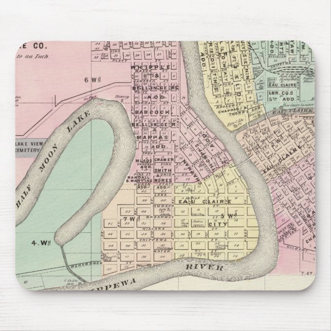 Mousepad Eau Claire e Medford (Frente)