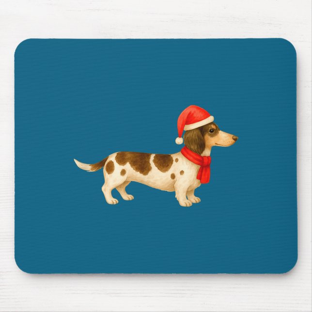 Mousepad Ebald Christmas Dachshund E Funny Doxie Dog Mom  (Frente)