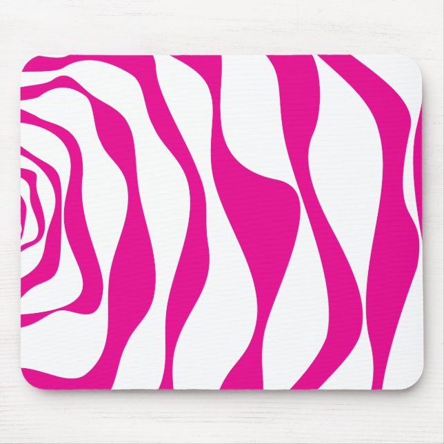 Mousepad Ebb e Fluxo 4 em Magenta e Branco (Frente)