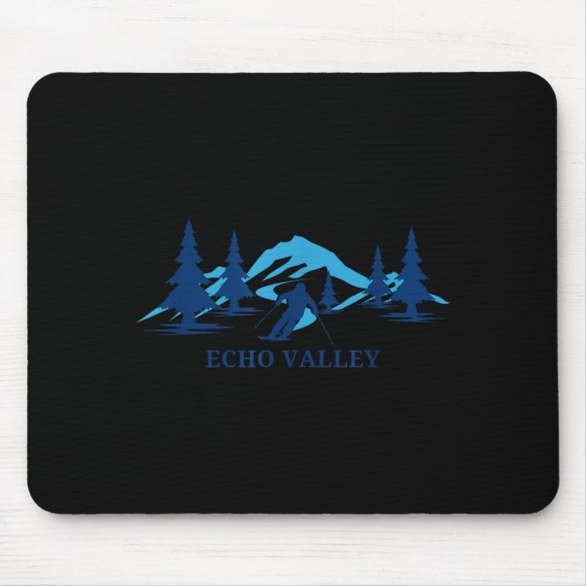 Mousepad Echo valley washington resort de esqui esquiador  (Frente)