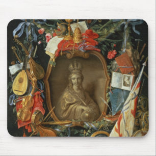 Mousepad Eclésia cercada por símbolos da vaidade