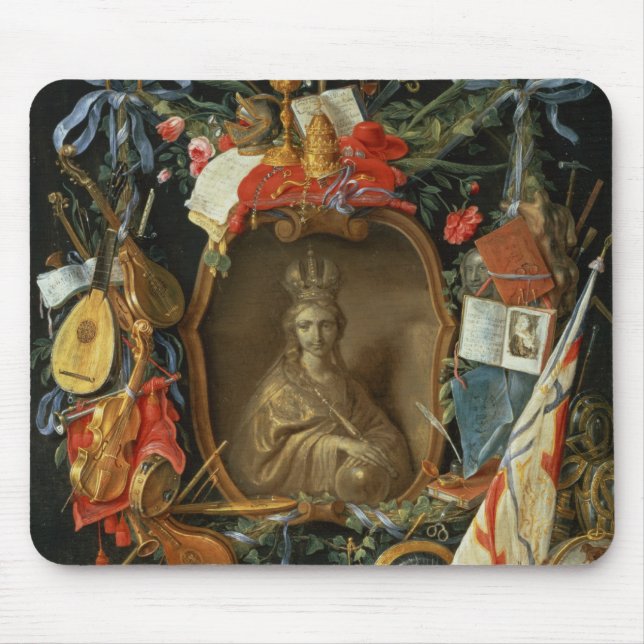 Mousepad Eclésia cercada por símbolos da vaidade (Frente)