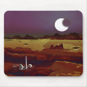 Mousepad Eclipse Acima Do Placa Alienígena Planeta Mouse D