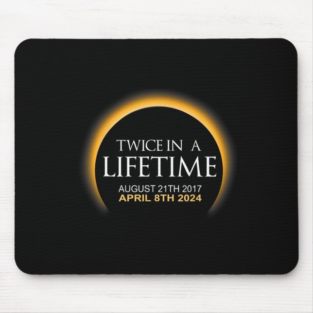 Mousepad Eclipse Duas Vezes Na Vida Solar Eclipse 2024 (Frente)