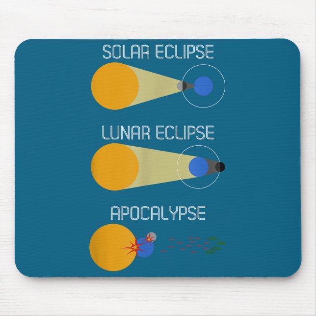 Mousepad Eclipse Ou Acalipse_ Ciência Divertida do Eclipse  (Frente)