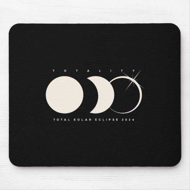 Mousepad Eclipse Solar 2024 Astronomia Total do Eclipse (Frente)