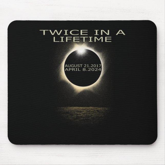 Mousepad Eclipse Solar 2024 Duas Vezes Em Eclipse Solar Dur (Frente)