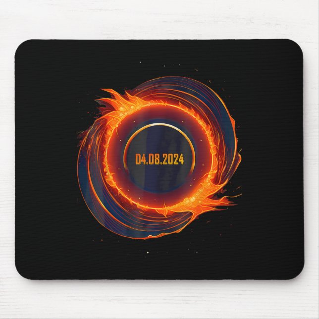 Mousepad Eclipse Solar 2024 Eclipse Sun Total (Frente)