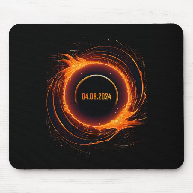 Mousepad Eclipse Solar 2024 Eclipse Sun Total (Frente)