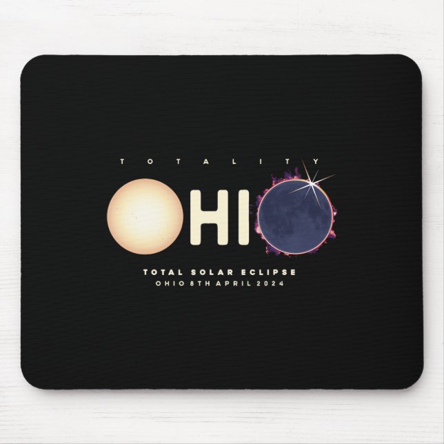 Mousepad Eclipse Solar 2024 Ohio Total Astronomy Gr (Frente)
